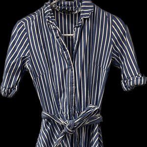 J. Peterman short sleeve cotton 1947 fit and flare vintage style dress size 2